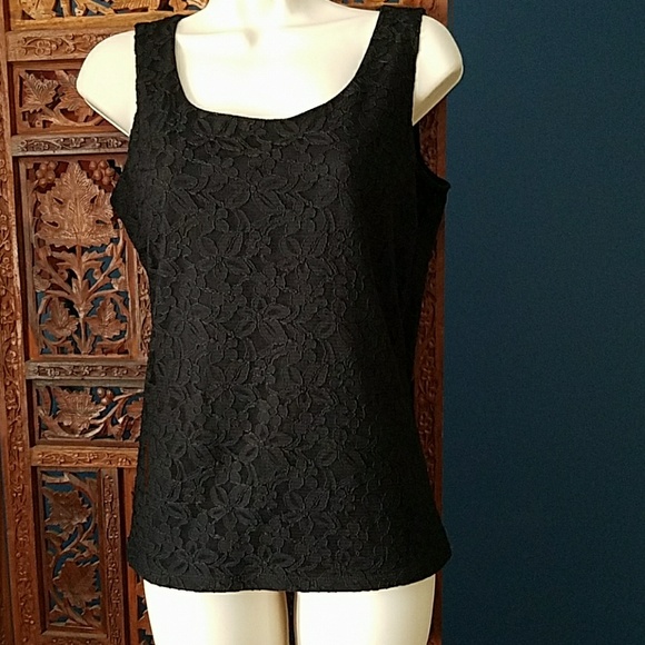 Dana Buchman Lace black shirt - Picture 4 of 8